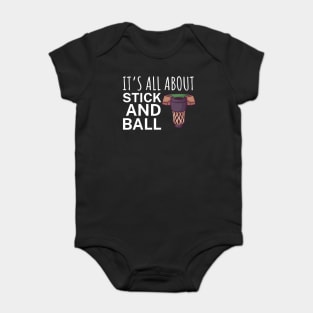 Its all about stick and ball Baby Bodysuit